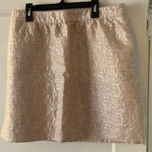 LOFT Textured Cream Mini Skirt